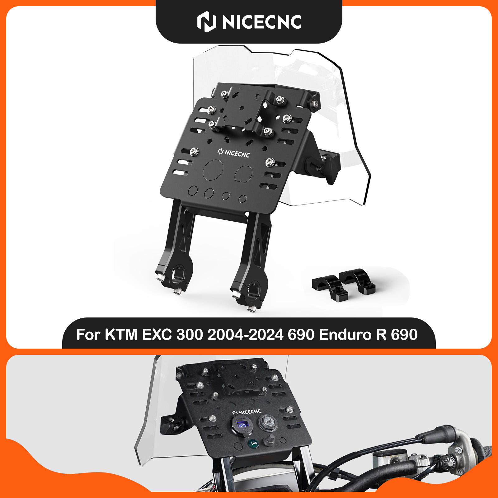 Exhaust Pipe Expander - NICECNC GPS-Halterung Mini-Verkleidungskit für KTM EXC